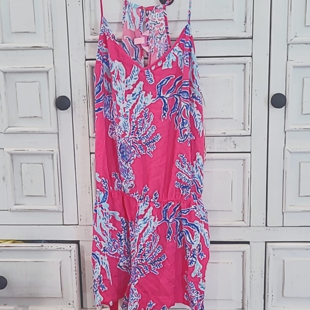 Lilly pulitzer dusk romper pink samba